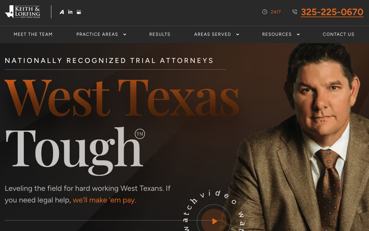 law firm home page example